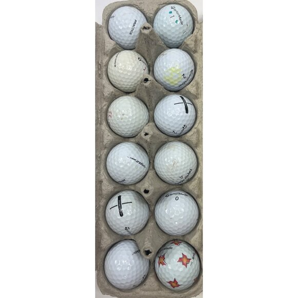Used TaylorMade Golf Balls Set Of 12 105d - Picture 2 of 3